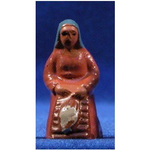 Pastora lavandera 5 cm barro pintado