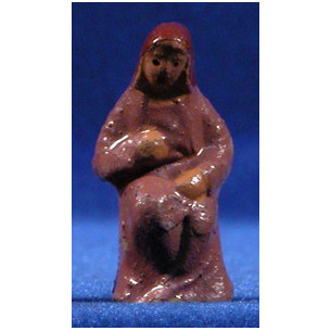 Pastora sentada 5 cm barro pintado