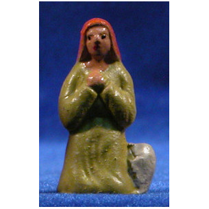 Pastora adorando 5 cm terracotta dipinte