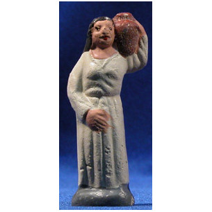Pastora con brocca 7 cm terracotta dipinte