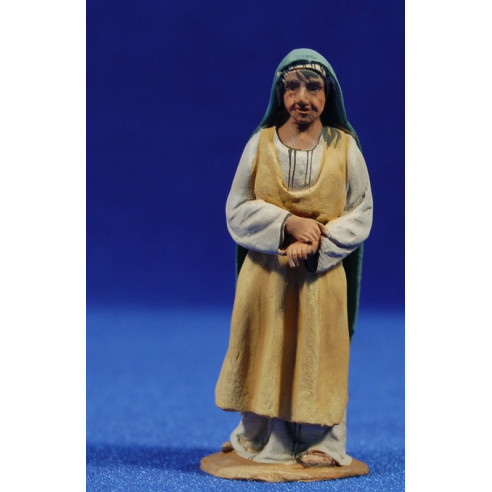 Woman mantle 8 cm clay painted De Francesco