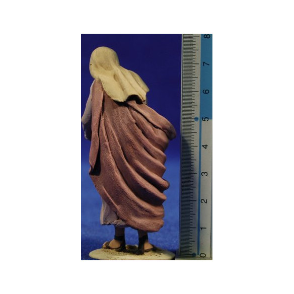Woman eggs tray 8 cm clay painted De Francesco