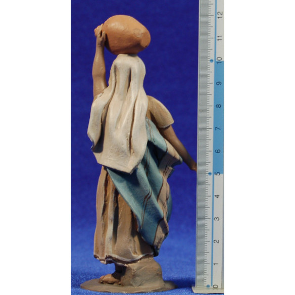 Pastora jarra cabeza 10 cm barro pintado De Francesco