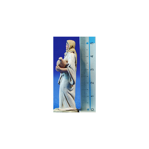 Pastora con jarra 5,5 cm barro pintado De Francesco