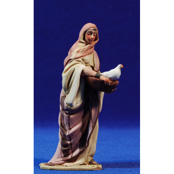 Pastora paloma 10 cm barro pintado De Francesco