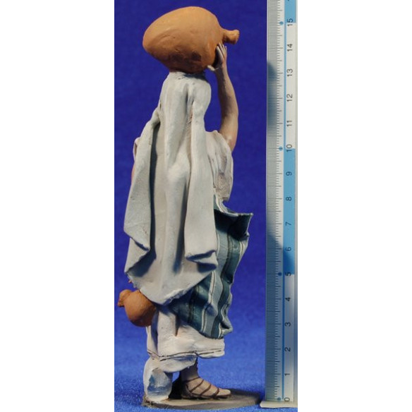 Pastora jarras 14 cm barro pintado De Francesco