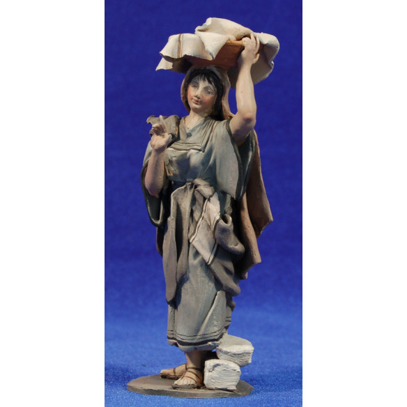 Pastora ropa 14 cm barro pintado De Francesco