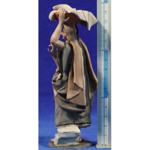 Pastora ropa 14 cm barro pintado De Francesco
