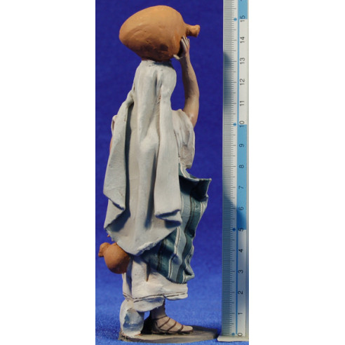 Pastora jarras 14 cm barro pintado De Francesco