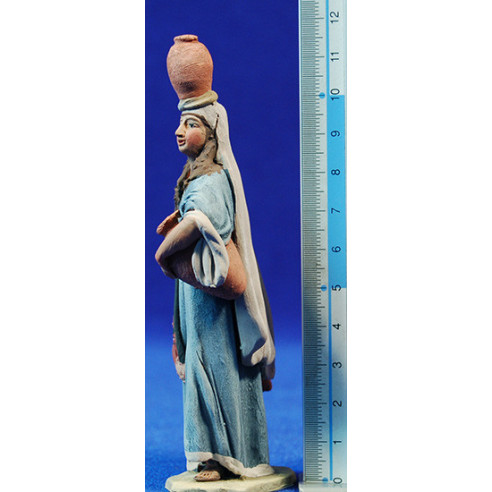 Pastora amb gerres d'aigua 10 cm fang pintat De Francesco