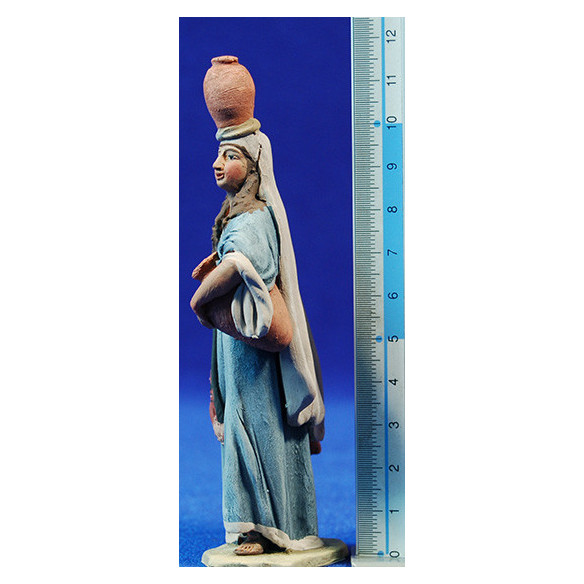 Pastora amb gerres d'aigua 10 cm fang pintat De Francesco