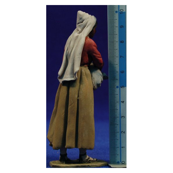 Pastora catalana oca 10 cm barro pintado De Francesco