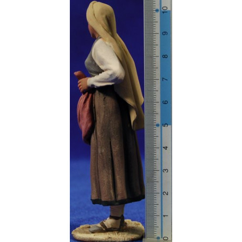 Catalan woman selling 10 cm clay painted De Francesco