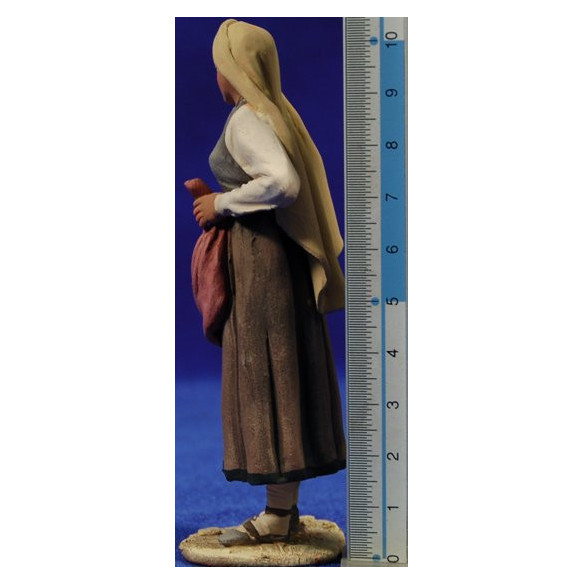 Catalan woman selling 10 cm clay painted De Francesco