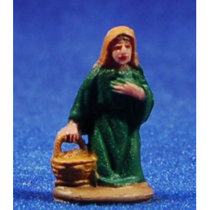 Pastora adorant amb cistell 3 cm plàstic Belenes Puig