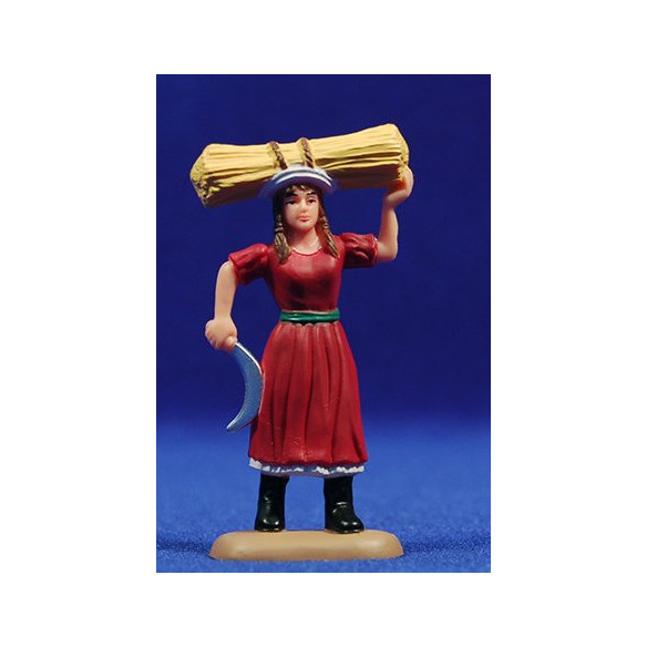 Pastora amb falç i feix 7 cm plàstic Belenes Puig