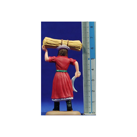 Pastora amb falç i feix 7 cm plàstic Belenes Puig