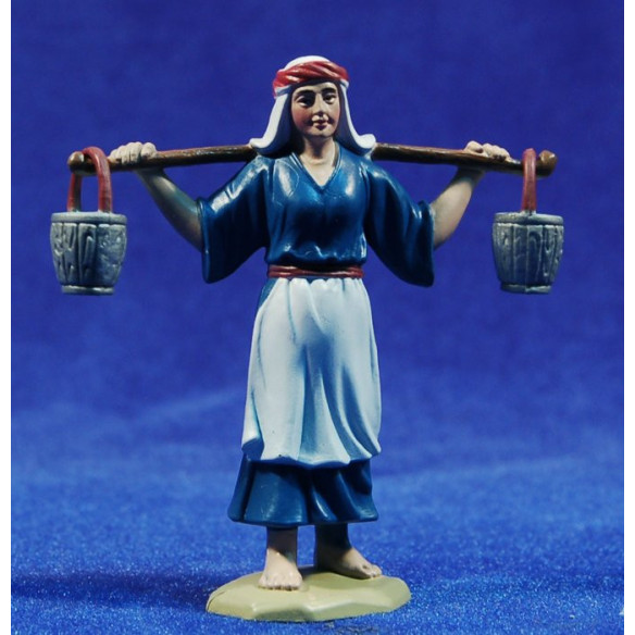 Pastora con cubos de agua 8 cm plástico Belenes Puig