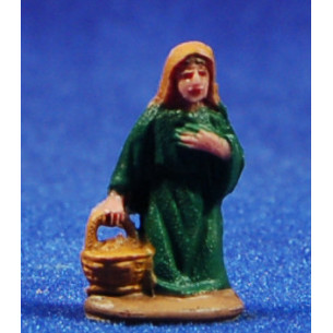 Pastora adorando con cesto 3 cm plástico Belenes Puig