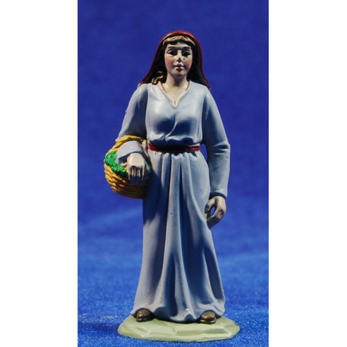 Shepherd with basket 8 cm plastic Belenes Puig