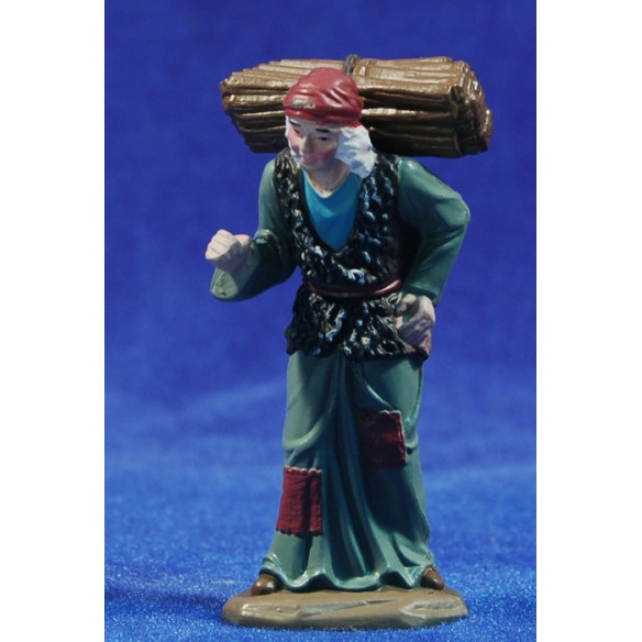Woman with wood 8 cm plastic Belenes Puig