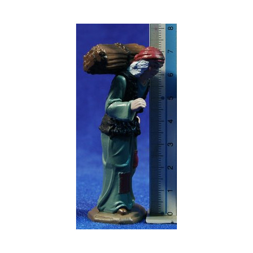 Woman with wood 8 cm plastic Belenes Puig