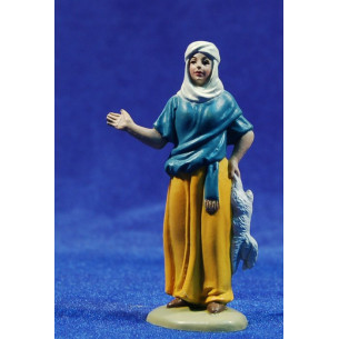 Pastora amb conill 8 cm plàstic Belenes Puig