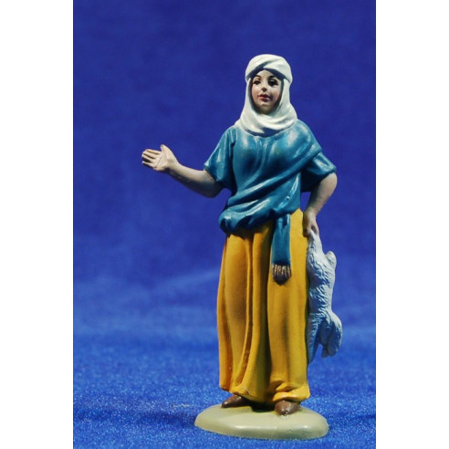 Pastora amb conill 8 cm plàstic Belenes Puig