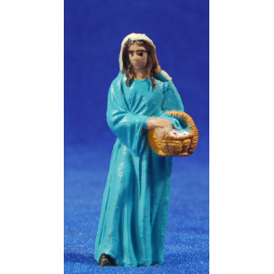 Woman with basket 6 cm plastic Fabregat