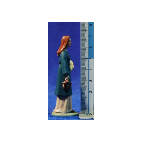 Pastora con cesto y fajo 8 cm plástico Belenes Puig