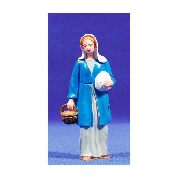 Pastora amb cistella 10 cm plàstic Belenes Puig