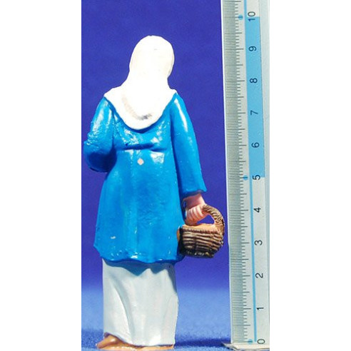 Pastora amb cistella 10 cm plàstic Belenes Puig