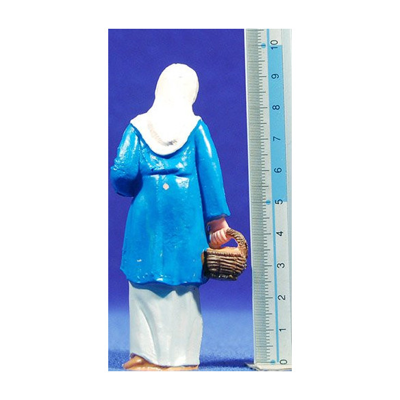 Pastora amb cistella 10 cm plàstic Belenes Puig