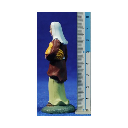 Pastora amb gallina i conill 8 cm plàstic Belenes Puig