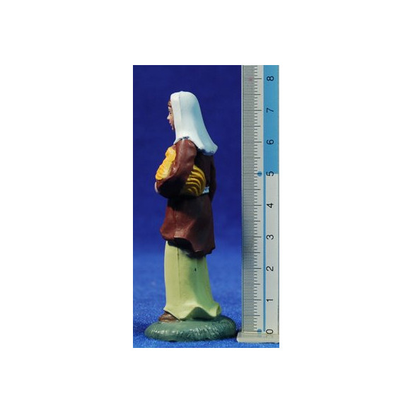 Pastora con gallina e coniglio 8 cm plastica Belenes Puig