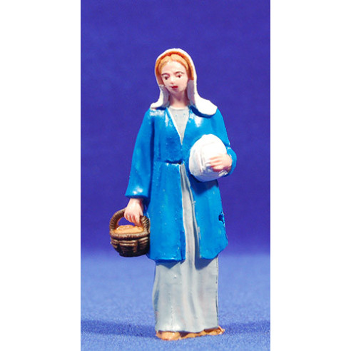 Pastora con cestos 10 cm plástico Belenes Puig