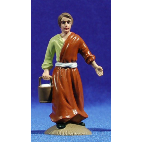 Pastora con secchio 8 cm plastica Belenes Puig