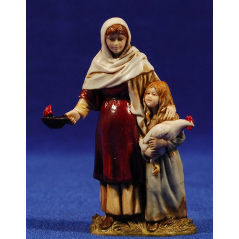 Woman emarased with girl 10 cm plastic Moranduzzo - Landi 700 ebraic