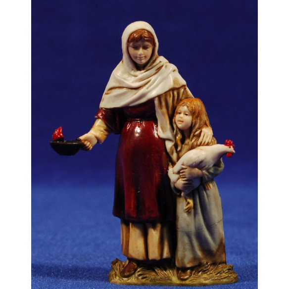 Woman emarased with girl 10 cm plastic Moranduzzo - Landi 700 ebraic
