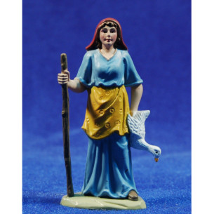 Pastora amb ànec 8 cm plàstic Belenes Puig
