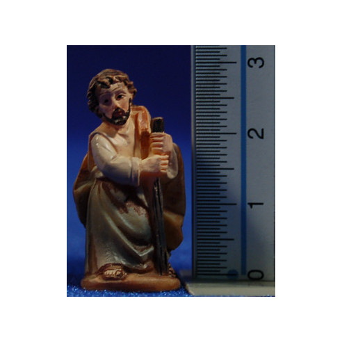 Nacimiento con reyes y pastor 3 cm resina