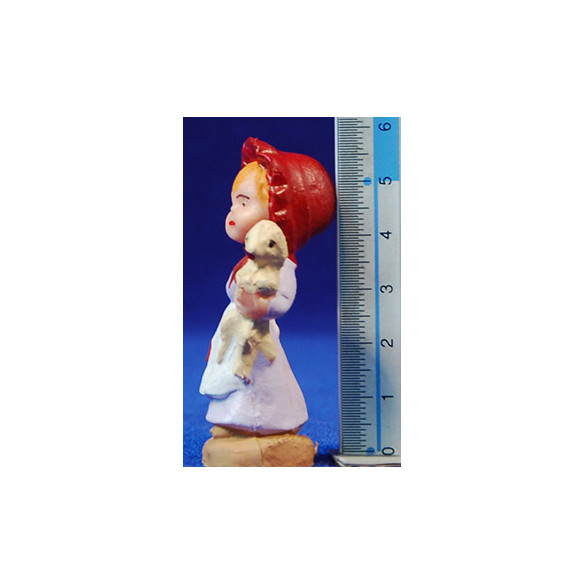 Girl with lamb 5 cm plastic modern Belenes Puig