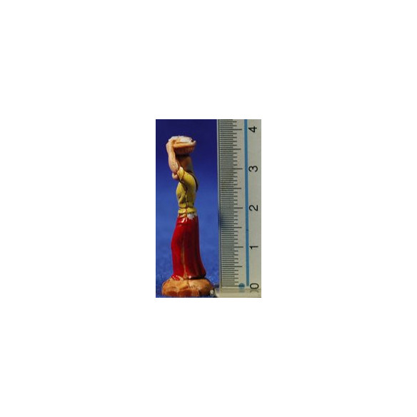 Pastora con cesto en la cabeza 3,5 cm plástico Moranduzzo - Landi estilo 700