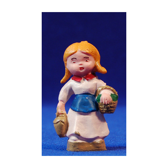 Pastora con cestos 5 cm plástico moderno Belenes Puig