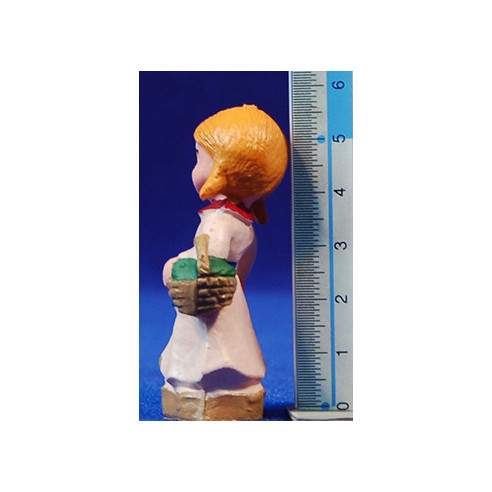 Pastora con cestos 5 cm plástico moderno Belenes Puig