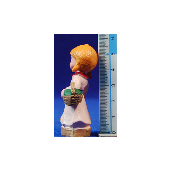 Pastora con cestos 5 cm plástico moderno Belenes Puig