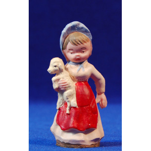 Bambina con pecora 8 cm plastica moderno Belenes Puig