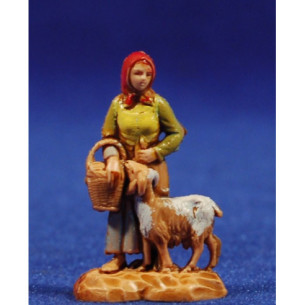 Pastora con cabra 3,5 cm plástico Moranduzzo - Landi
