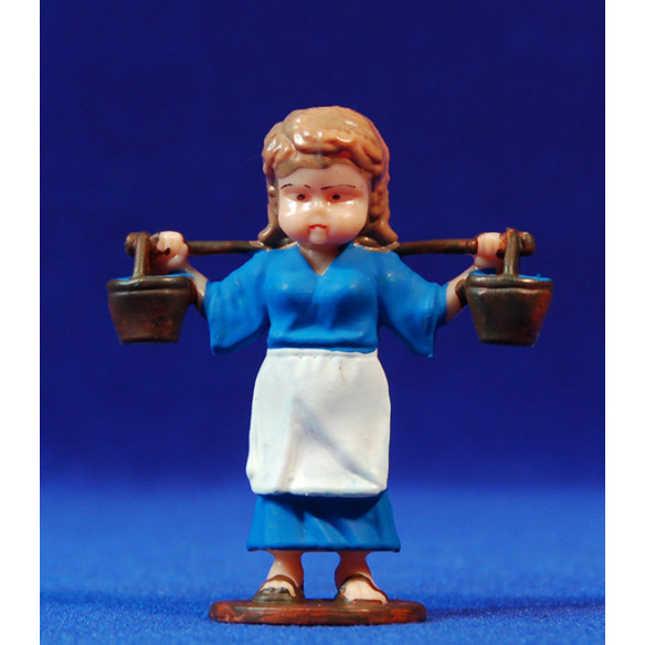 Pastora moderna con secchii 8 cm plastica Belenes Puig