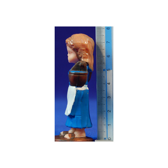 Woman modern with buckets on shoulders  modern 8 cm plastic Belenes Puig